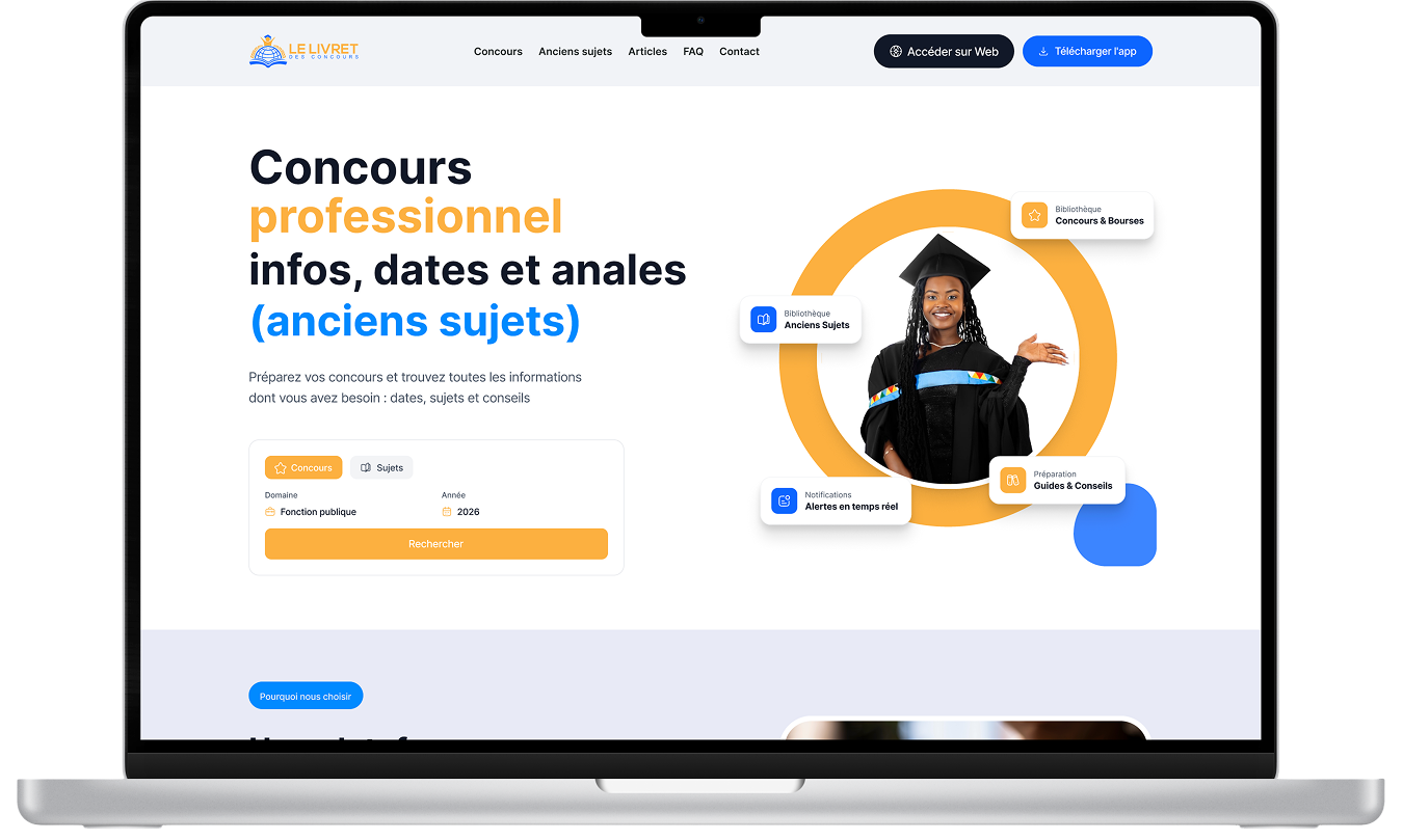 Le Livret des Concours — La meilleure plateforme des Concours en Côte d'Ivoire