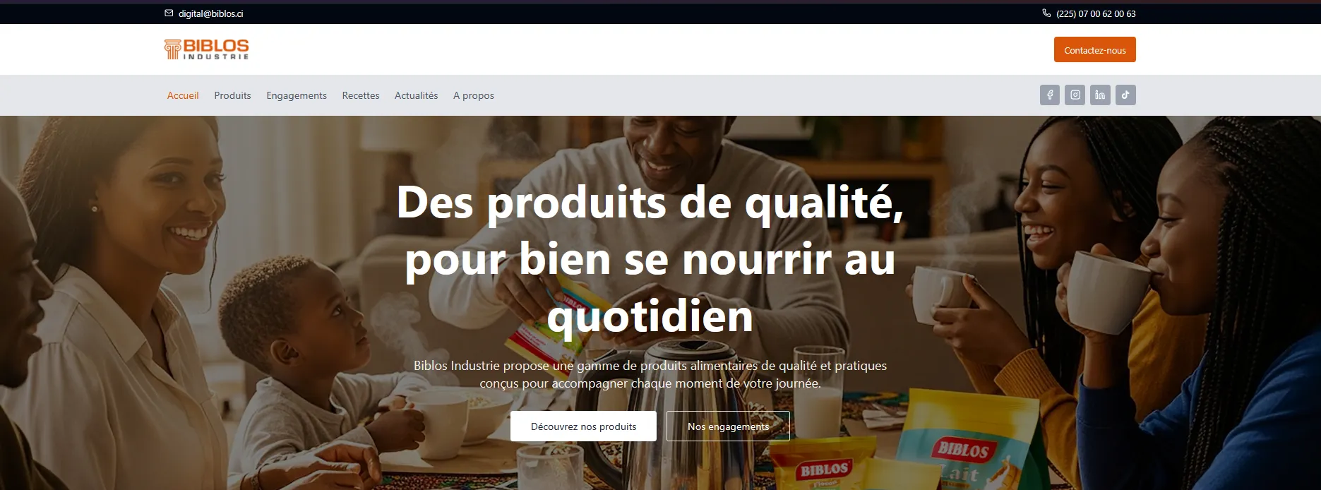 Voir l'image en grand Biblos Industrie — Produits alimentaires du quotidien