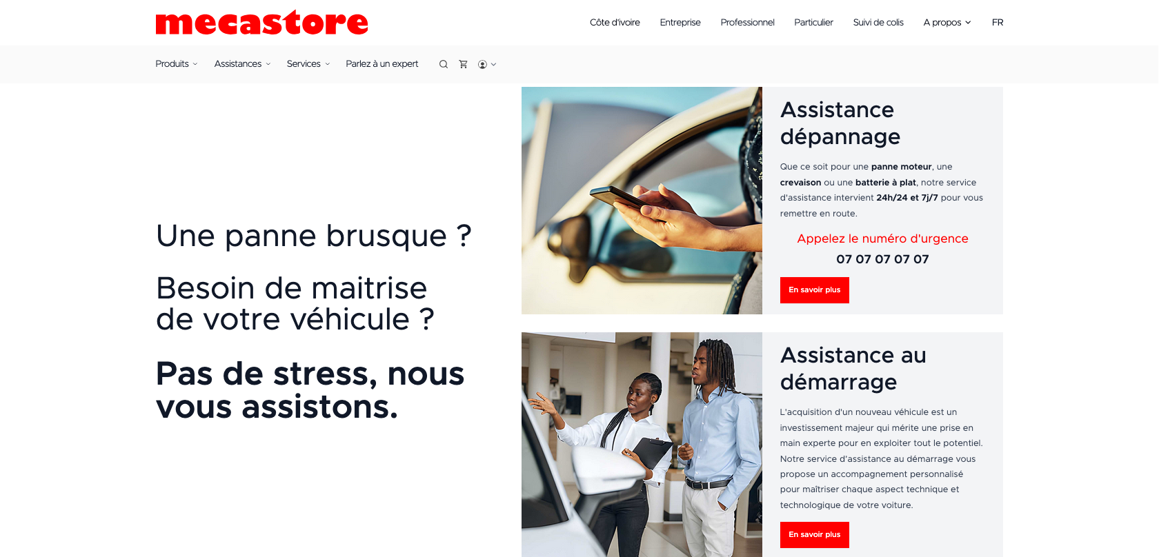 Voir l'image en grand Mecastore — Plateforme Automobile Tout-en-Un pour la Côte d'Ivoire