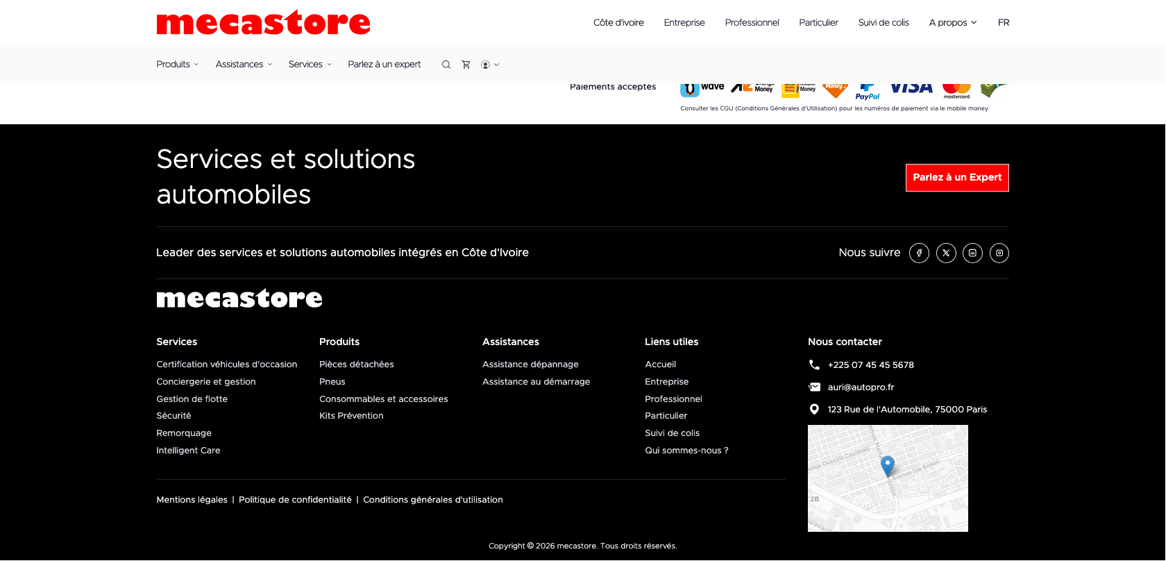 Voir l'image en grand Mecastore — Plateforme Automobile Tout-en-Un pour la Côte d'Ivoire