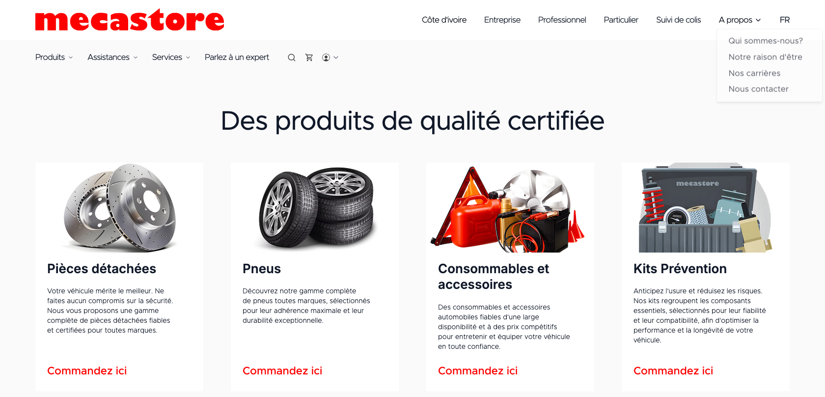 Voir l'image en grand Mecastore — Plateforme Automobile Tout-en-Un pour la Côte d'Ivoire