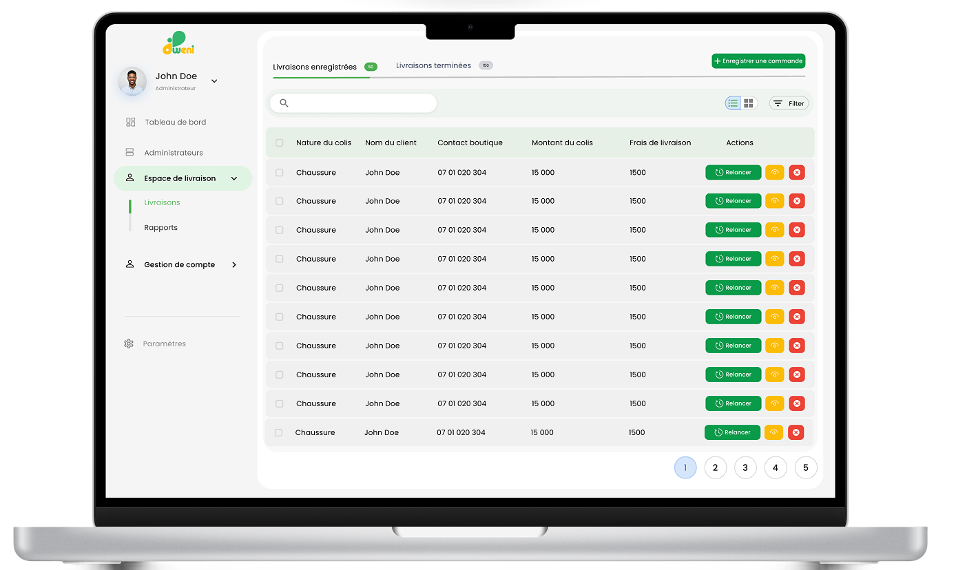 Voir l'image en grand Plateforme Logistique WENI — Écosystème Digital Complet