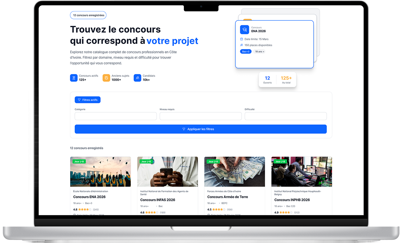 Le Livret des Concours — La meilleure plateforme des Concours en Côte d'Ivoire