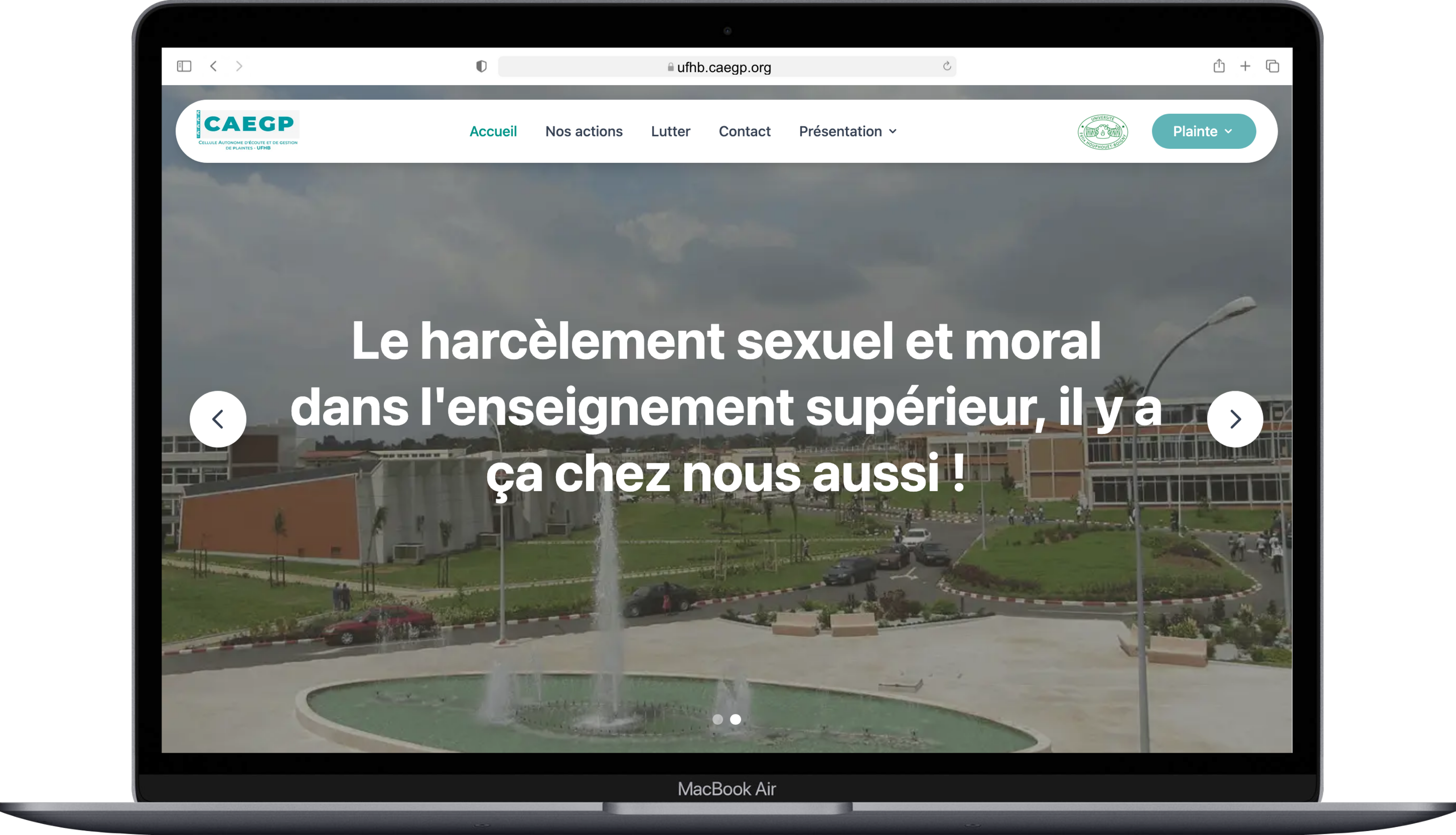 CAEGP Safe Campus — Plateforme de Gestion des Plaintes en Milieu Universitaire